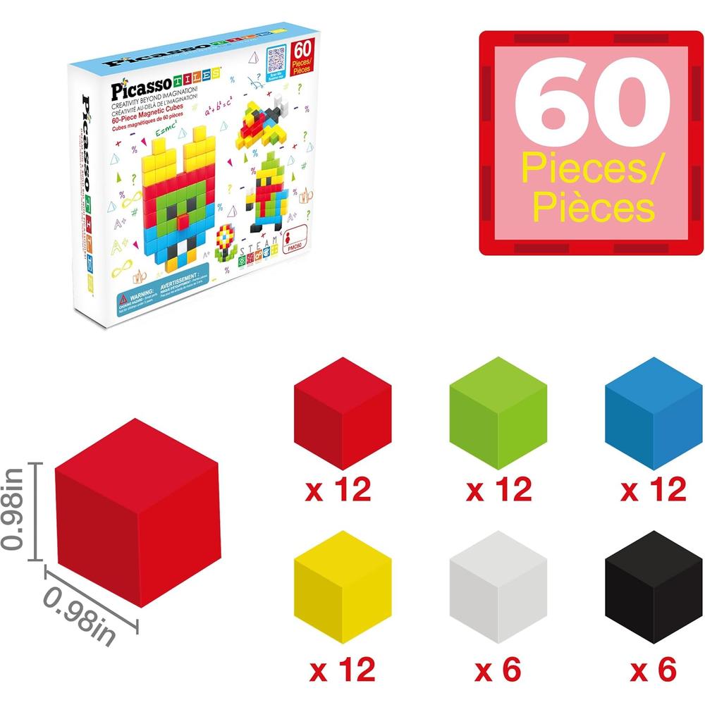 CUBOS MAGNÉTICOS 3D PMC60 PICASSOTILES - 3