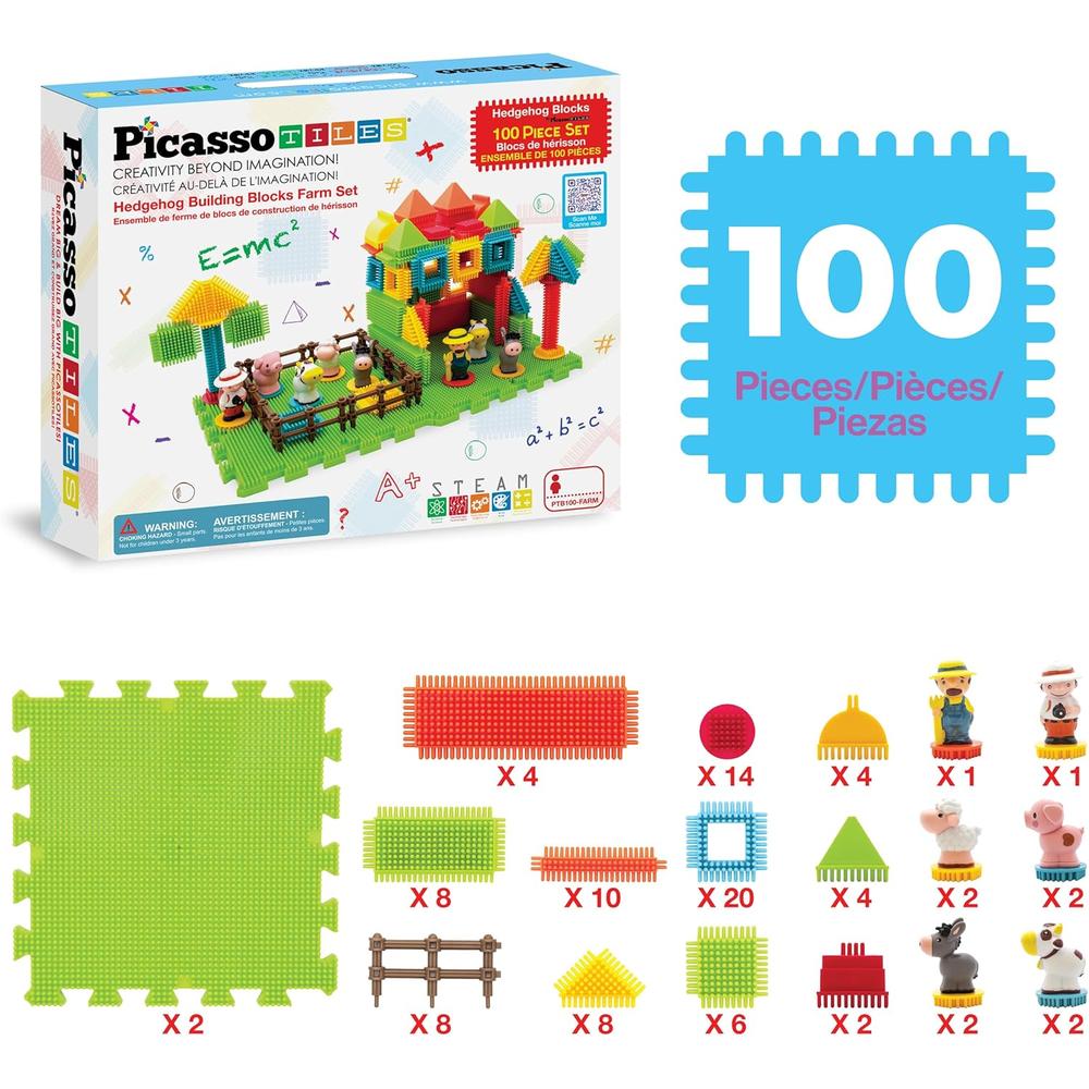 BLOQUES CONSTRUCCIÓN ERIZO GRANJA PTB100 PICASSOTILES - 3
