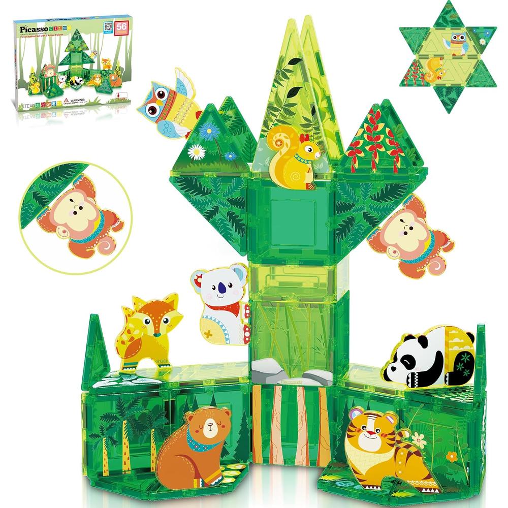 BLOQUES MAGNÉTICOS ANIMALES BOSQUE PTQ16 PICASSOTILES - 1
