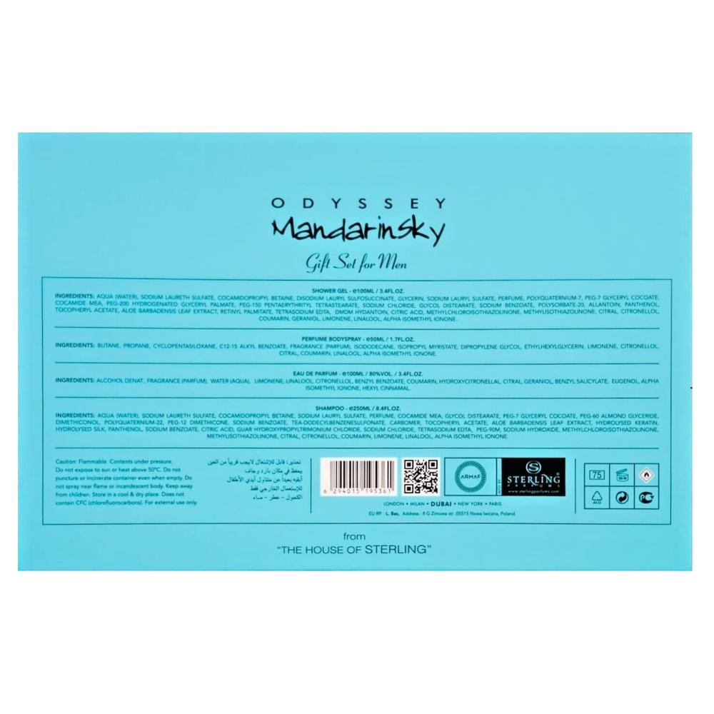 SET DE PERFUME ARMAF ODYSSEY MANDARIN SKY 4 PZS HOMBRE - 4