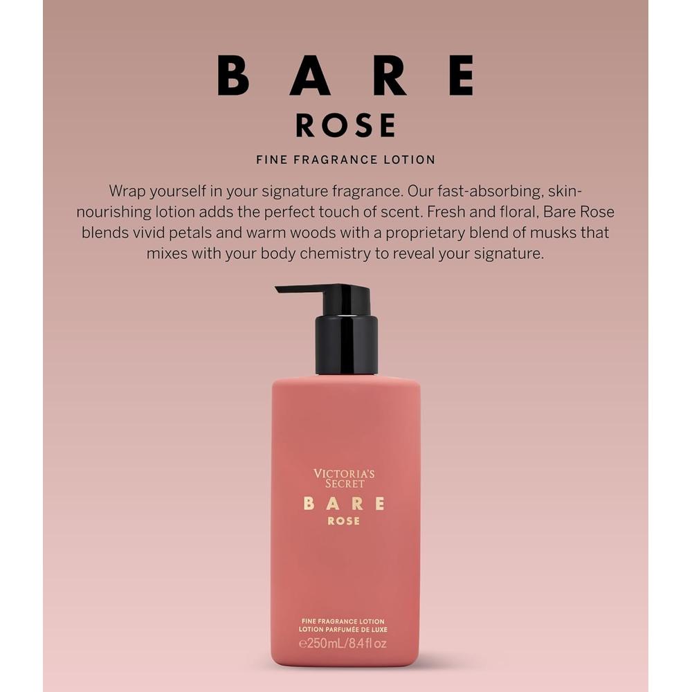 BODY LOTION BARE ROSE VICTORIA SECRET MUJER 8.4 OZ / 250 ML - 4