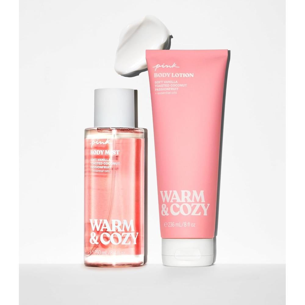 SET WARM Y COZY MIST Y LOTION VICTORIA SECRET PINK MUJER 2PZS - 3