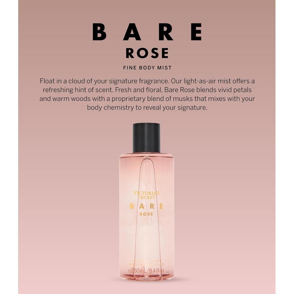 BODY MIST BARE ROSE VICTORIA SECRET MUJER 8.4 OZ / 250 ML - 3