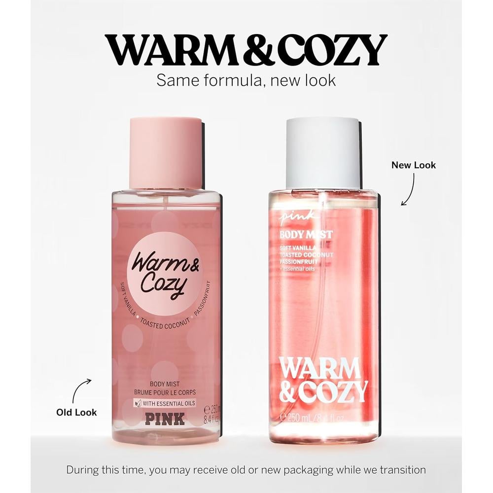 BODY MIST PINK WARM Y COZY VICTORIA SECRET MUJER 8.4 OZ / 250 ML - 5