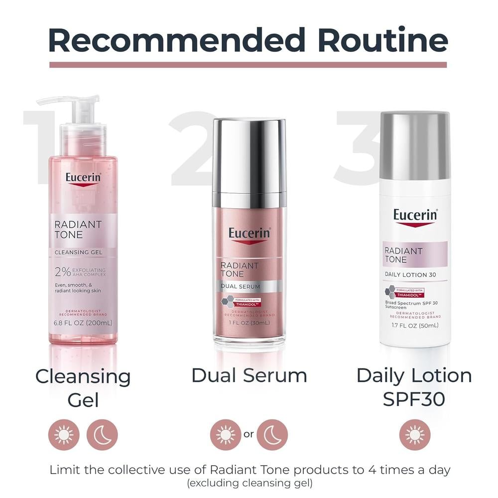 EUCERIN RADIANT TONE GEL LIMPIADOR FACIAL EXFOLIANTE AHA 6.8 FL OZ / 200 ML - 6
