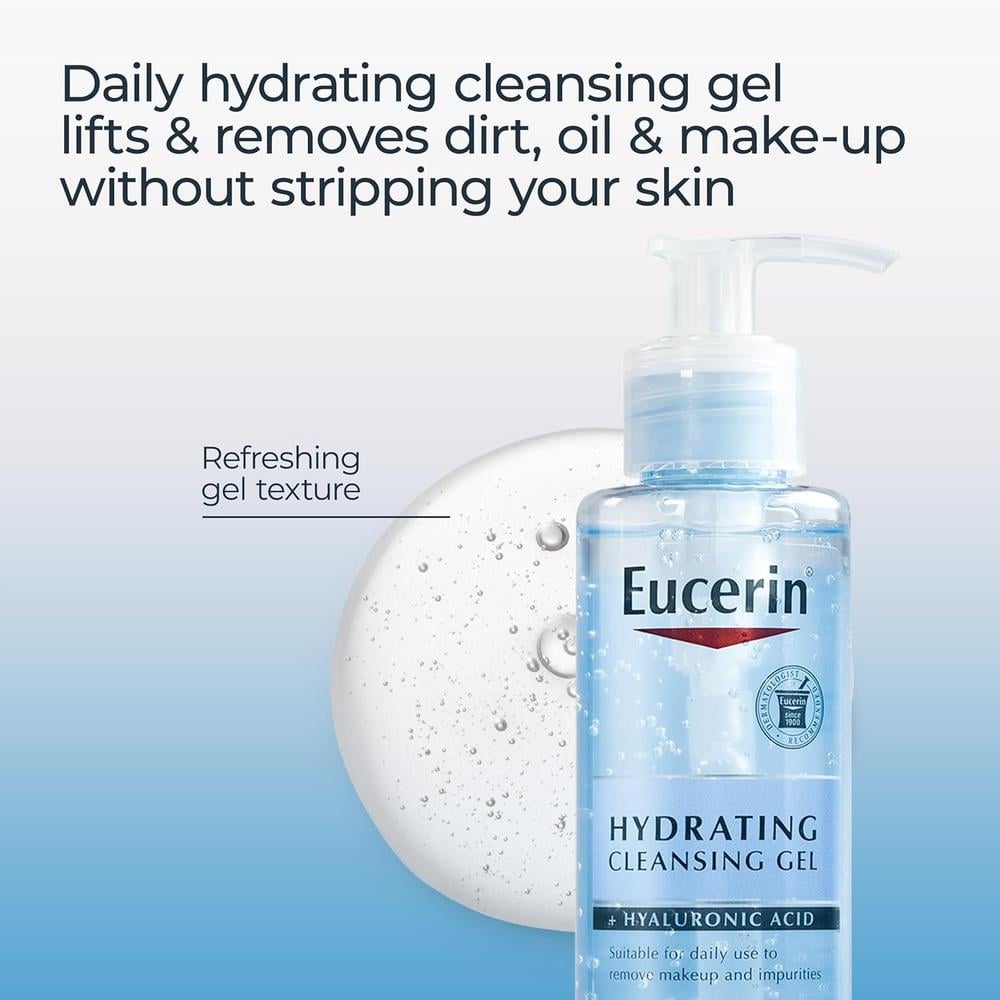 EUCERIN GEL LIMPIADOR FACIAL HIDRATANTE CON ÁCIDO HIALURÓNICO 6.8 OZ / 200 ML - 3