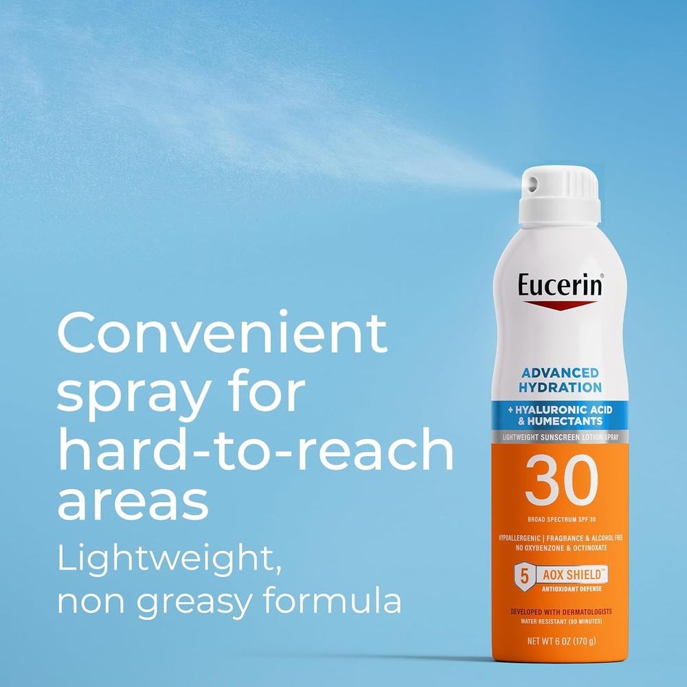 EUCERIN SUN ADVANCED HYDRATION SPF 30 PROTECTOR SOLAR EN SPRAY 6 OZ / 170 GR - 4