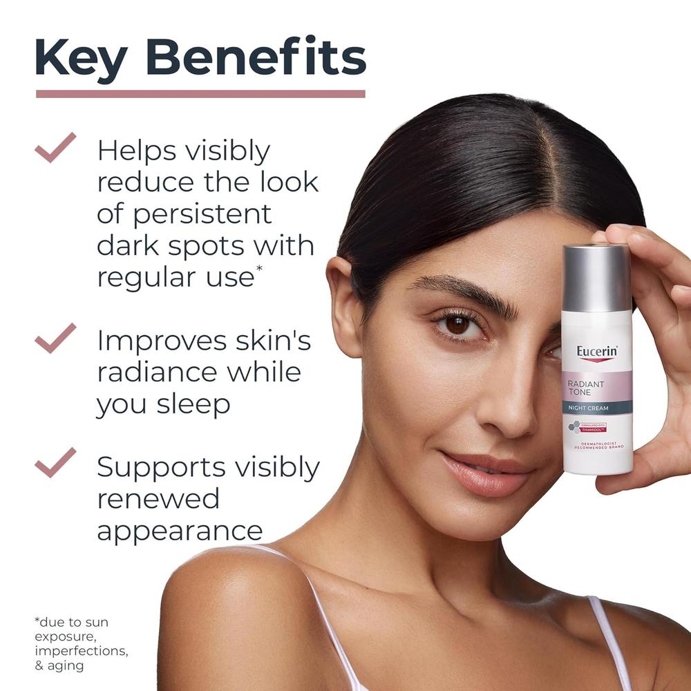 EUCERIN RADIANT TONE CREMA FACIAL DE NOCHE ANTIMANCHAS 1.7 OZ / 48 GR - 2