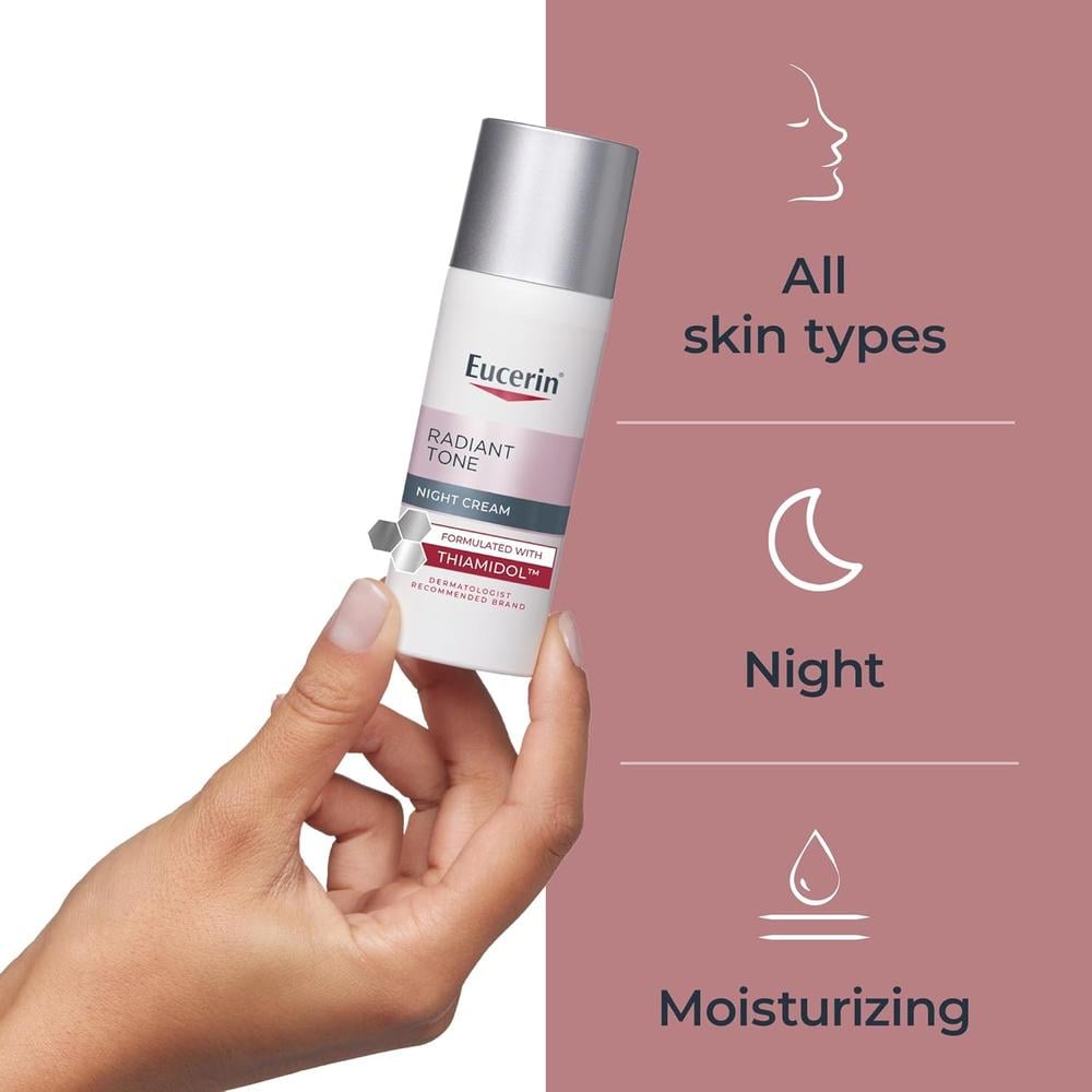 EUCERIN RADIANT TONE CREMA FACIAL DE NOCHE ANTIMANCHAS 1.7 OZ / 48 GR - 6