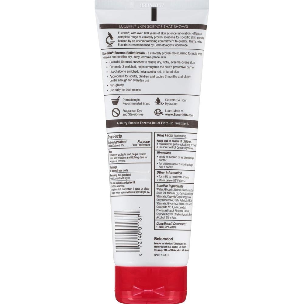 PACK 3 EUCERIN CREMA ALIVIO DEL ECCEMA PARA PIEL SENSIBLE 8 OZ / 237 ML - 2