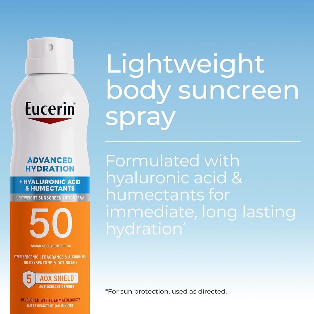 EUCERIN SUN ADVANCED HYDRATION SPF 50 PROTECTOR SOLAR EN SPRAY 6 OZ / 170 GR - 2