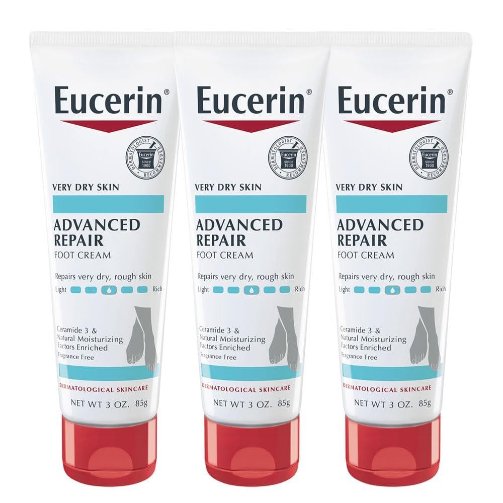PACK 3 EUCERIN CREMA REPARADORA PARA PIES Y TALONES SECOS 3 OZ / 85 G - 1