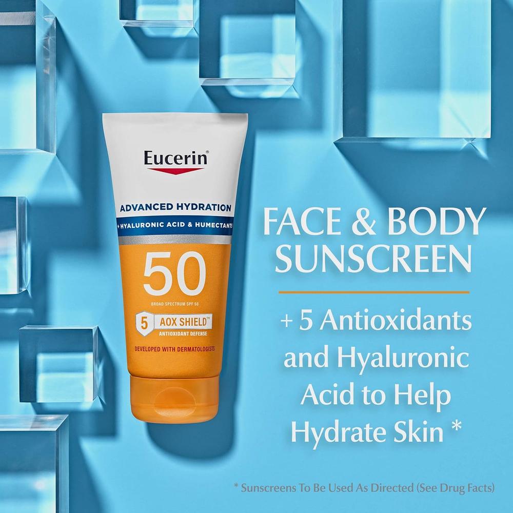 SET EUCERIN SUN SPF 50 LOCIÓN CORPORAL Y PROTECTORA SOLAR AGE DEFENSE FAC 150 ML Y 75 ML - 2