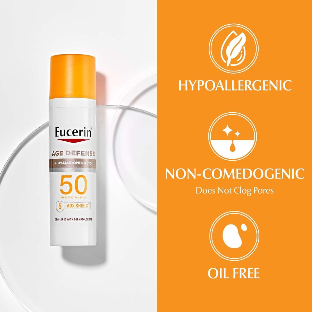 SET EUCERIN SUN SPF 50 LOCIÓN CORPORAL Y PROTECTORA SOLAR AGE DEFENSE FAC 150 ML Y 75 ML - 5