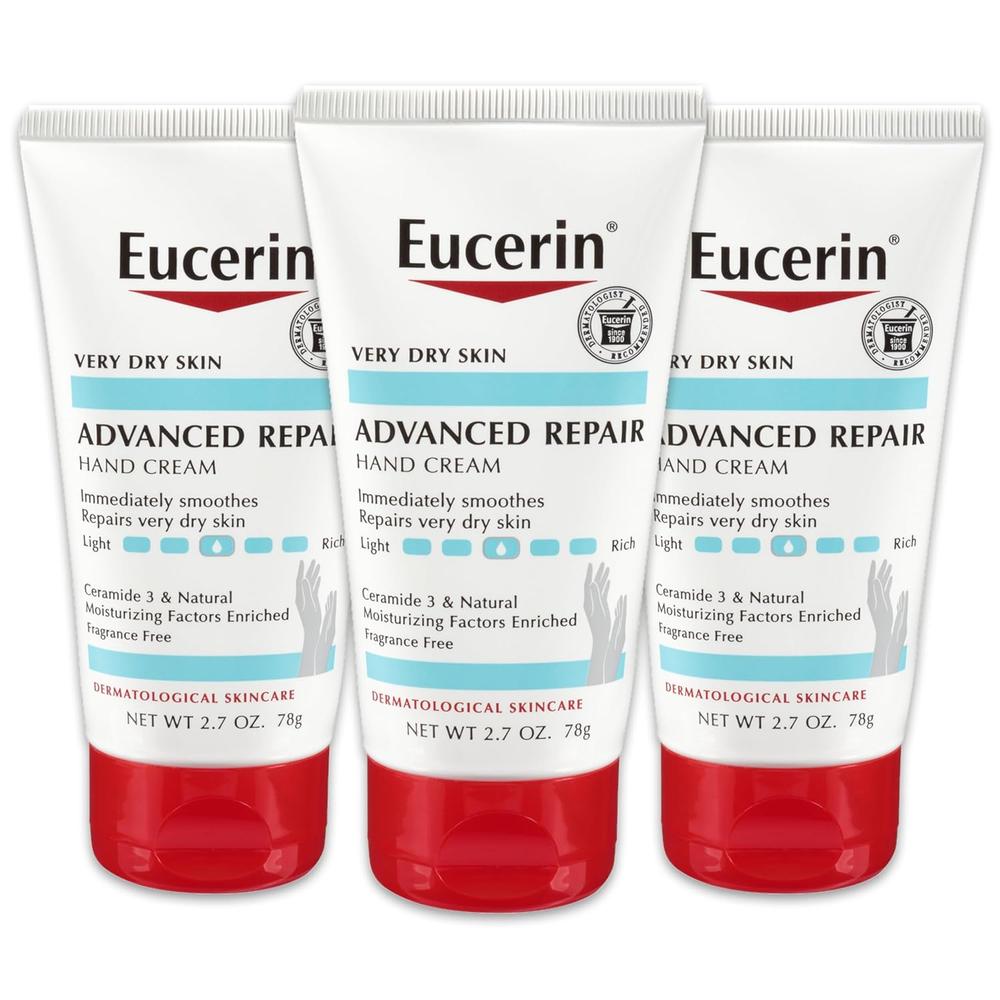 PACK 3 EUCERIN CREMA DE MANOS ADVANCED REPAIR 2.7 OZ / 78 G - 1