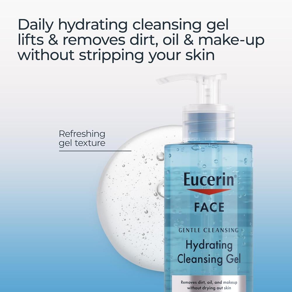 PACK 2 EUCERIN GEL LIMPIADOR FACIAL HIDRATANTE 13.5 FL OZ / 400 ML - 3