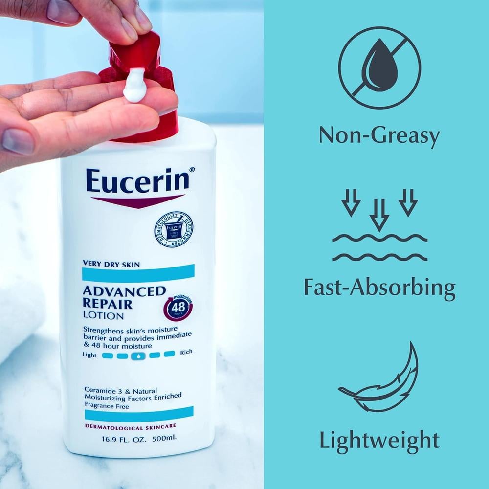 SET EUCERIN LOCIÓN CORPORAL REPARADORA Y LIMPIADOR FACIAL Y CORPORAL 500 ML Y 500 ML - 2
