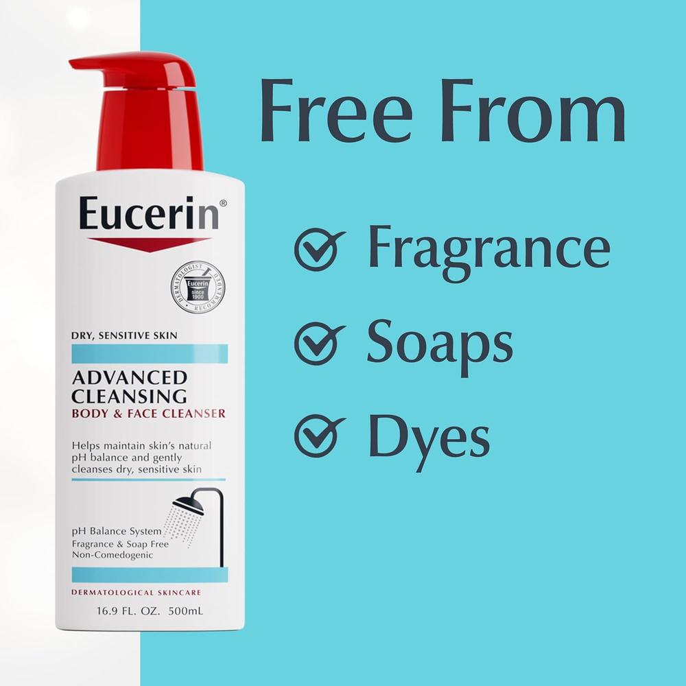 EUCERIN GEL LIMPIADOR FACIAL Y CORPORAL PARA PIEL SENSIBLE 500 ML - 5