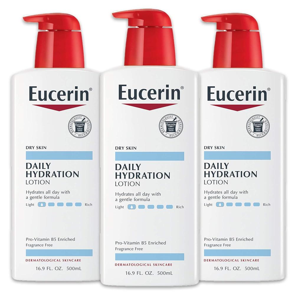 PACK 3 EUCERIN LOCIÓN HIDRATANTE DIARIA PARA PIEL SECA 500 ML - 1