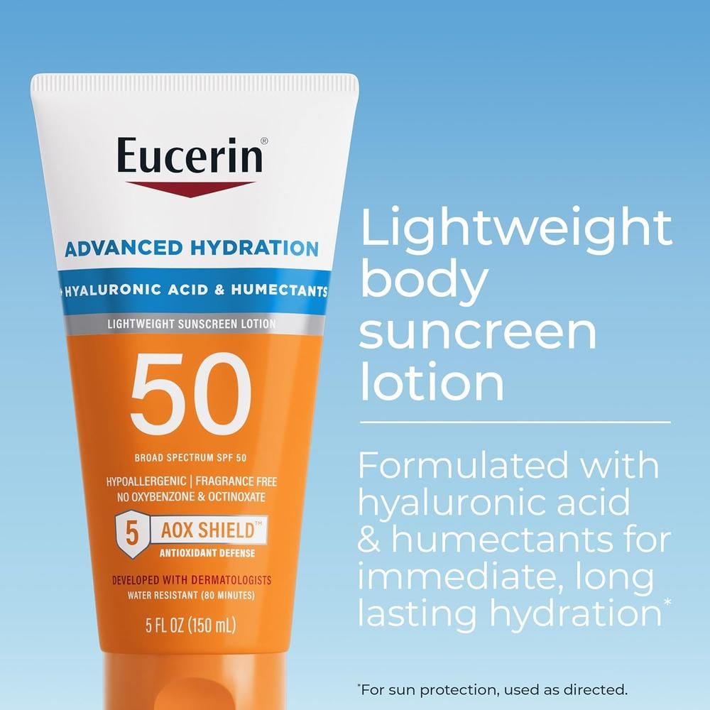EUCERIN SUN ADVANCED HYDRATION SPF 50 LOCIÓN PROTECTORA SOLAR 5 OZ / 150 ML - 2
