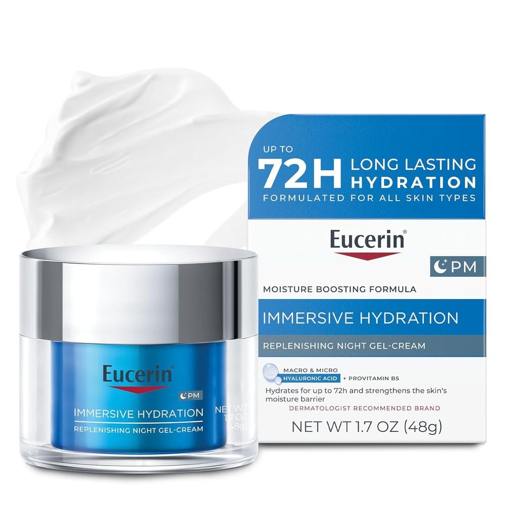 EUCERIN CREMA FACIAL EN GEL DE NOCHE HIDRATANTE CON ÁCIDO HIALURÓNICO 48 GR - 1