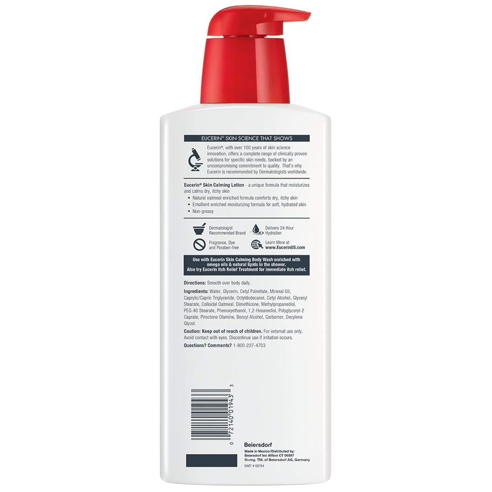 EUCERIN LOCIÓN CALMANTE CON AVENA PARA PIEL SECA Y PICAZÓN 16.9 OZ /500 ML - 2