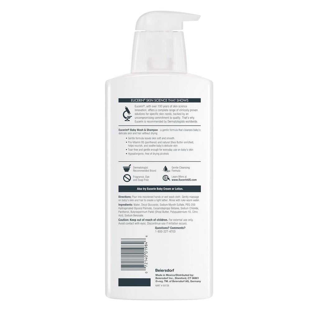 PACK 3 EUCERIN BABY CHAMPÚ Y GEL DE BAÑO 13.5 OZ / 400 ML - 3