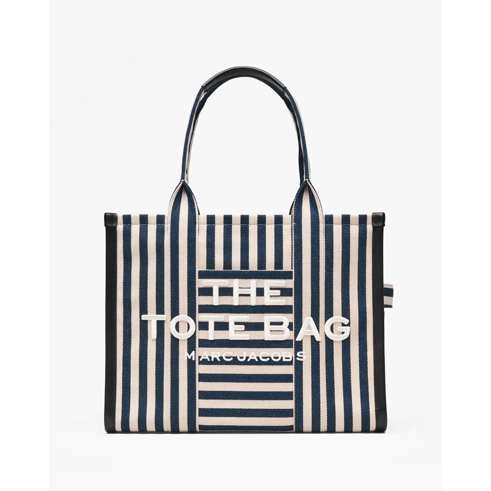 CARTERA MARC JACOBS THE STRIPE CANVAS TOTE MEDIUM | BLUE SEA - 1