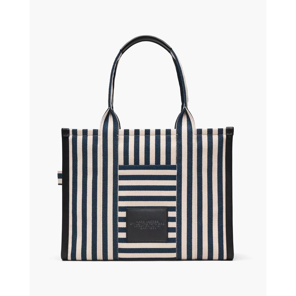 CARTERA MARC JACOBS THE STRIPE CANVAS TOTE MEDIUM | BLUE SEA - 3