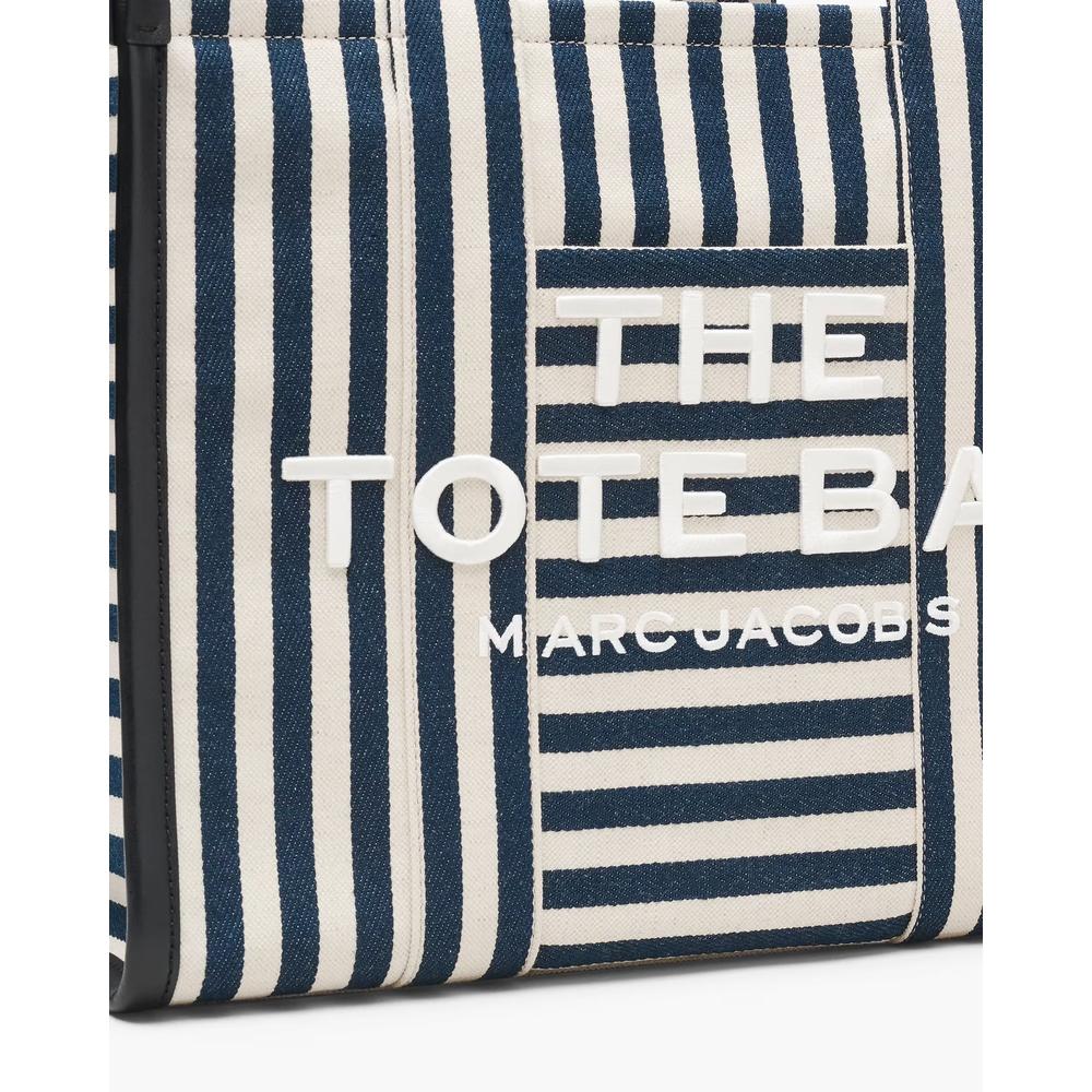 CARTERA MARC JACOBS THE STRIPE CANVAS TOTE MEDIUM | BLUE SEA - 4
