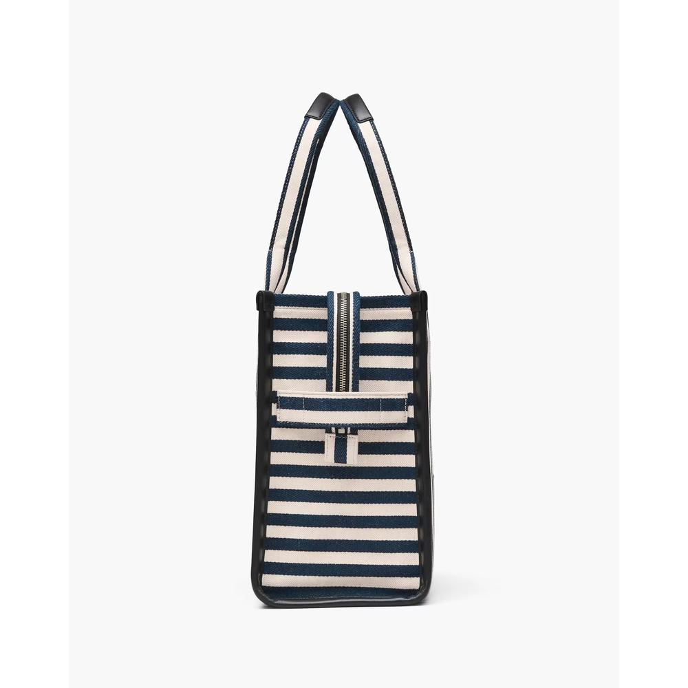 CARTERA MARC JACOBS THE STRIPE CANVAS TOTE MEDIUM | BLUE SEA - 5
