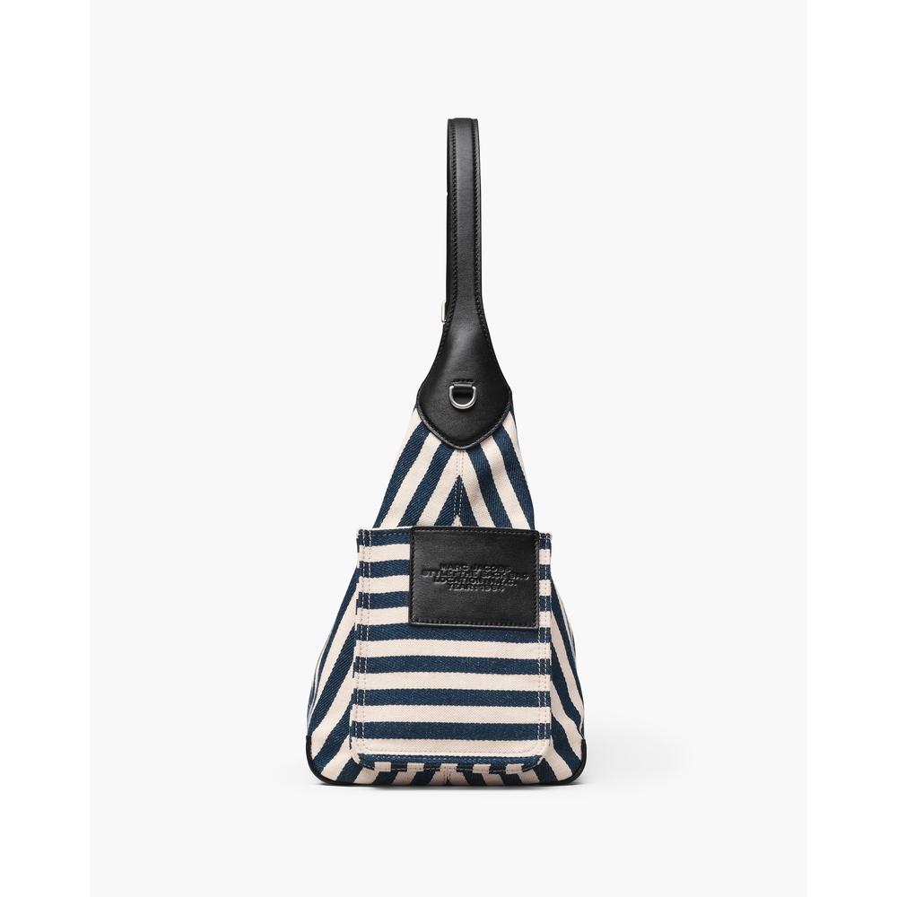 CARTERA MARC JACOBS THE STRIPE CANVAS SACK | BLUE SEA - 5
