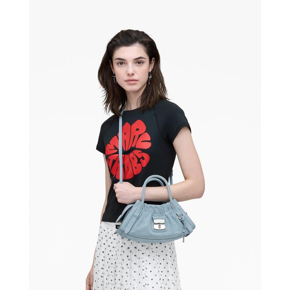 CARTERA MARC JACOBS THE SUEDE CRISTINA SATCHEL SMALL | NIEBLA AZUL - 2