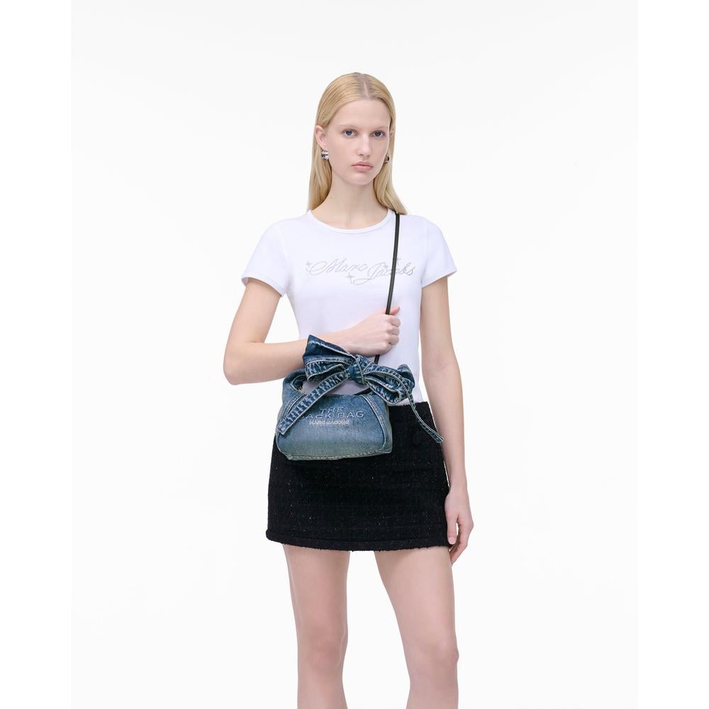 CARTERA MARC JACOBS THE BOW DENIM SACK MINI - 2