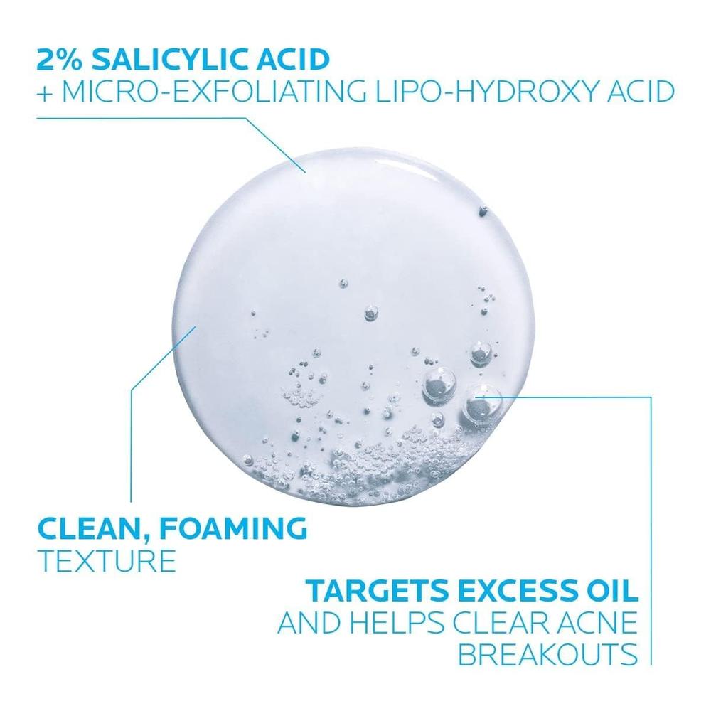 GEL LIMPIADOR MEDICADO ÁCIDO SALICÍLICO 2% ANTIACNÉ EFFACLAR LA ROCHE-POSAY 6.76 OZ / 200 ML - 3