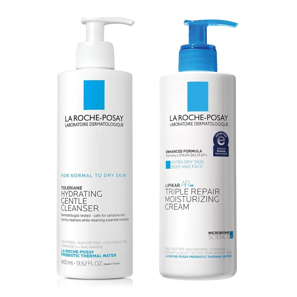 SET LA ROCHE-POSAY LIPIKAR AP+M CREMA CORPORAL TRIPLE REPAIR 400 ML + TOLERAINE LIMPIADOR 100 ML - 1