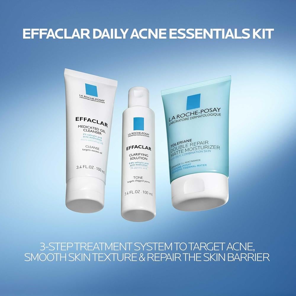 SET LA ROCHE-POSAY EFFACLAR KIT TRATAMIENTO COMPLETO ANTIACNÉ 3 PZS - 3