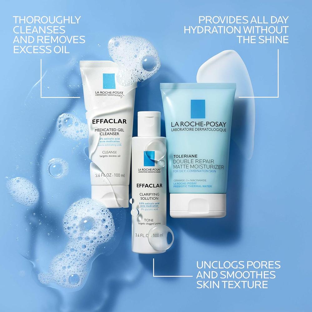 SET LA ROCHE-POSAY EFFACLAR KIT TRATAMIENTO COMPLETO ANTIACNÉ 3 PZS - 4