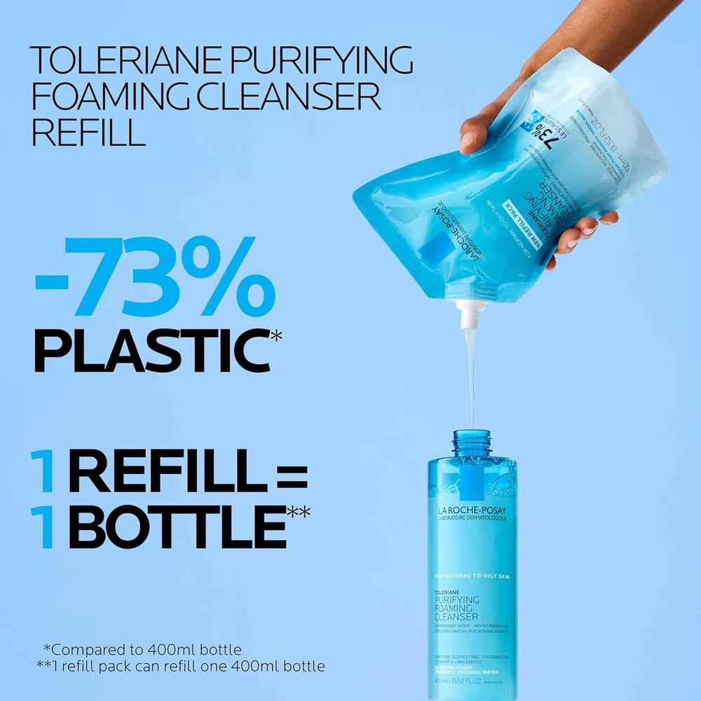 LIMPIADOR FACIAL ESPUMOSO REFILL TOLERIANE LA ROCHE-POSAY 13.5 OZ / 400 ML - 2