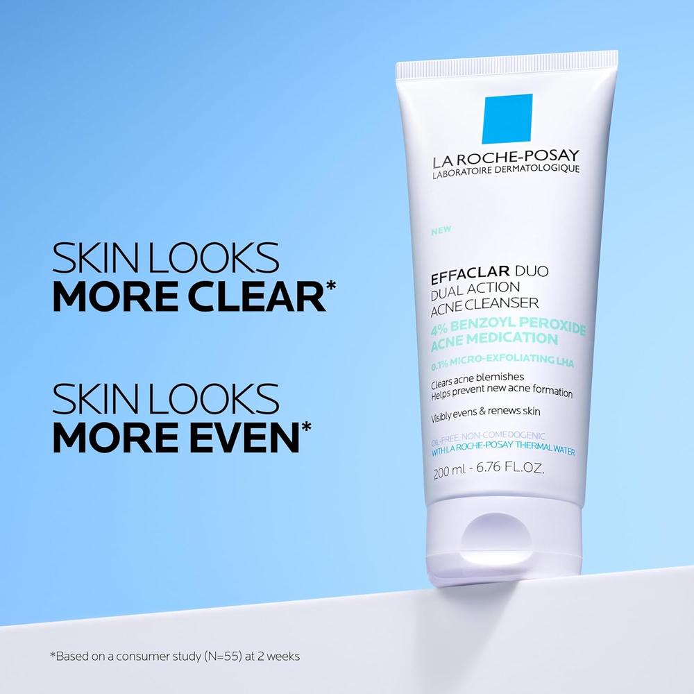 GEL LIMPIADOR ANTIACNÉ PERÓXIDO DE BENZOILO 4% EFFACLAR LA ROCHE-POSAY 6.7 OZ / 200 ML - 5