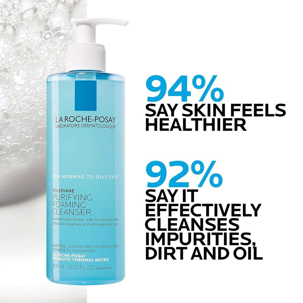 LIMPIADOR FACIAL ESPUMOSO PURIFICANTE TOLERIANE LA ROCHE-POSAY 6.7 OZ / 200 ML - 5
