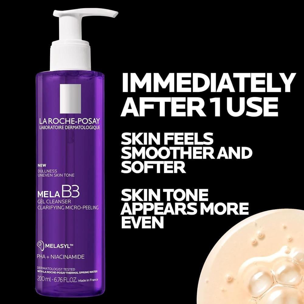 GEL LIMPIADOR FACIAL ANTIMANCHAS MELA B3 LA ROCHE-POSAY 6.76 OZ / 200 ML - 3