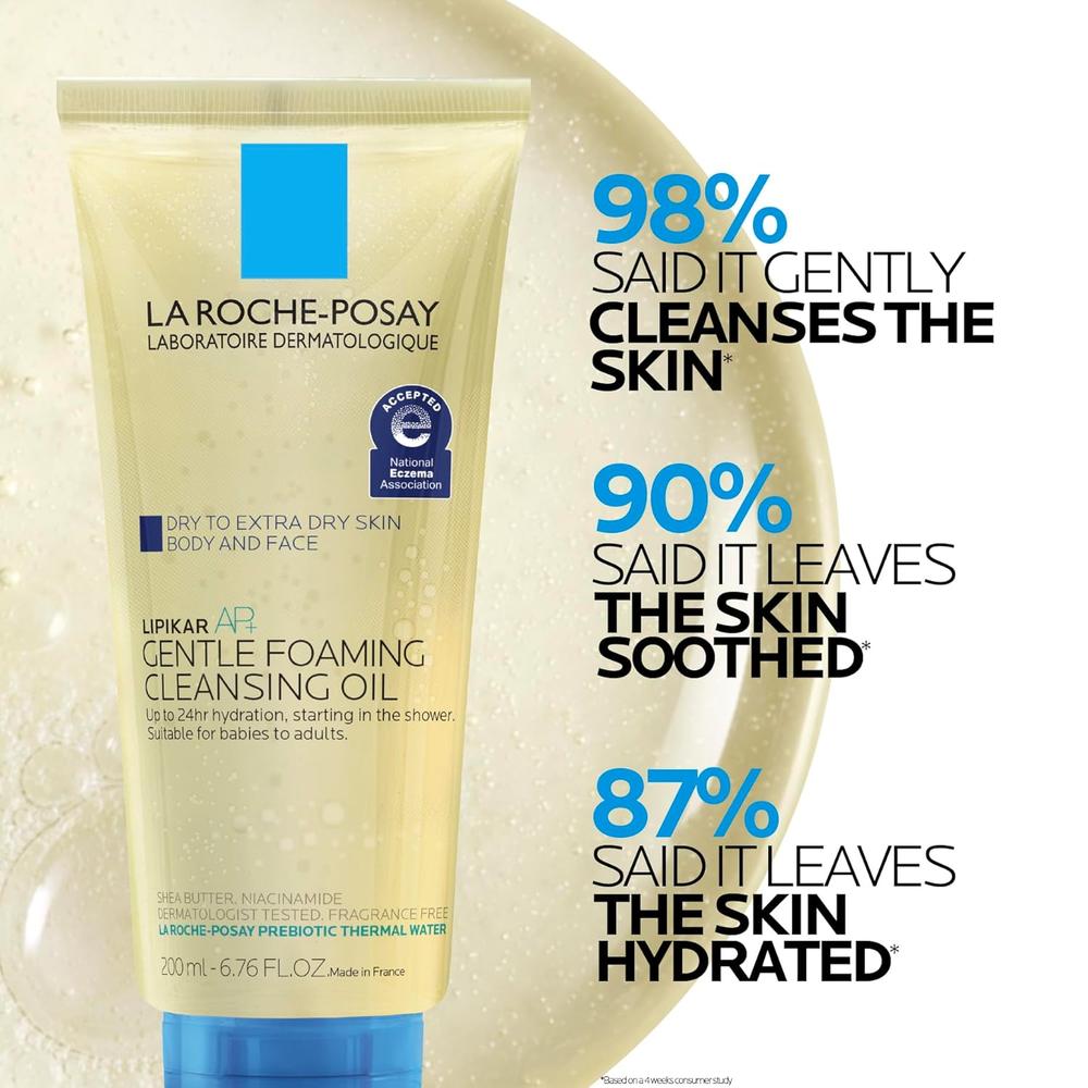 ACEITE LIMPIADOR ESPUMOSO LIPIKAR AP+ LA ROCHE-POSAY 6.7 OZ / 200 ML - 4
