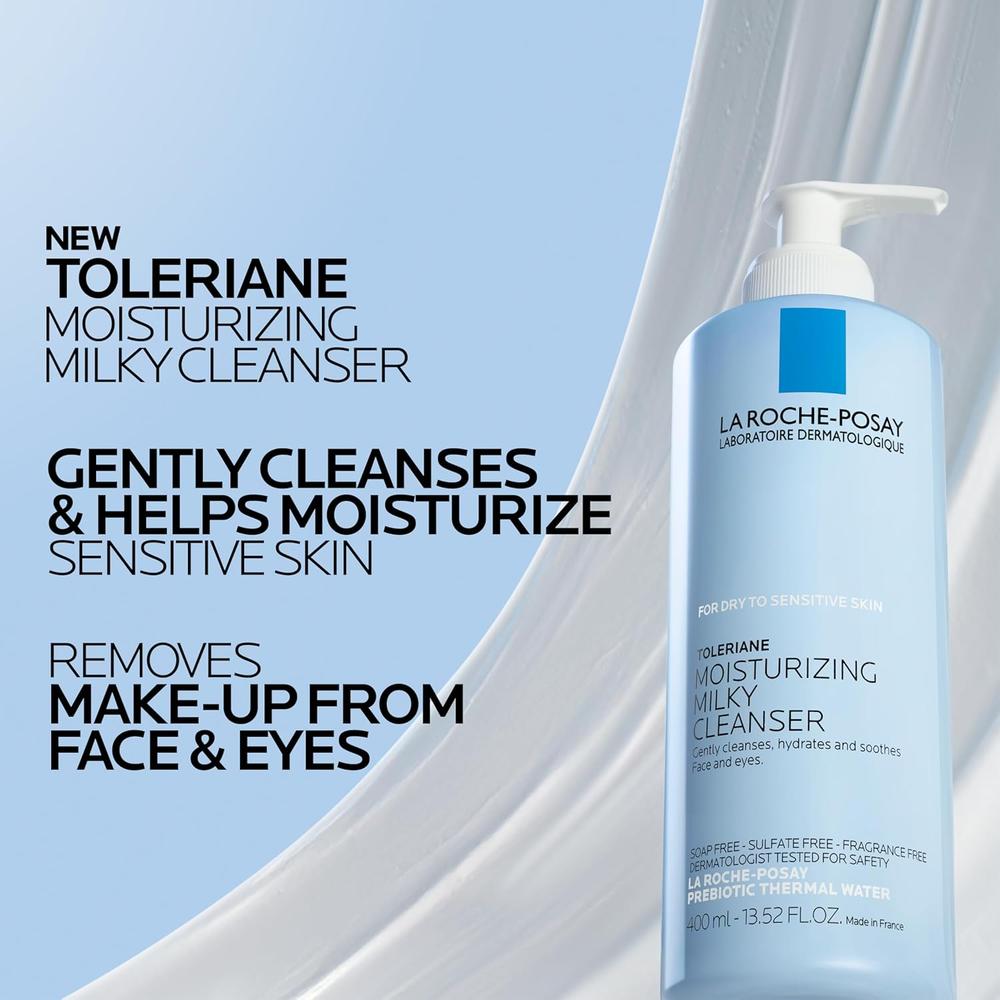 LIMPIADOR FACIAL HIDRATANTE EN LECHE TOLERIANE LA ROCHE-POSAY 13.5 OZ / 400 ML - 4