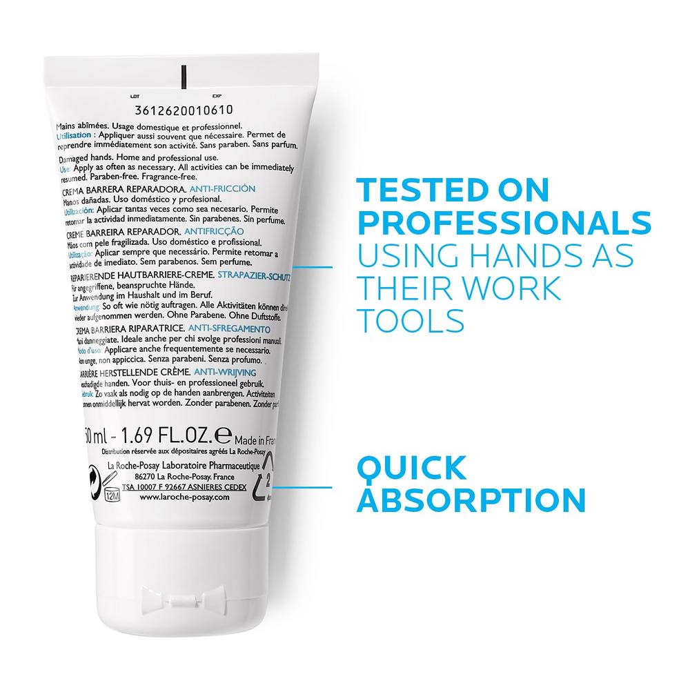PACK 2 LA ROCHE-POSAY CICAPLAST CREMA DE MANOS HIDRATANTE 1.7 OZ / 50 ML - 5