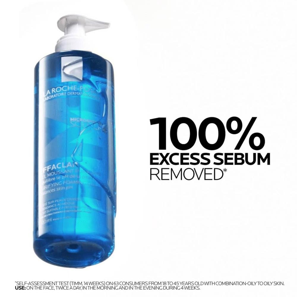 GEL LIMPIADOR ESPUMOSO PIEL GRASA EFFACLAR LA ROCHE-POSAY 13.5 OZ / 400 ML - 5