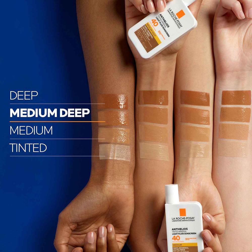 PROTECTOR SOLAR FACIAL FLUIDO MEDIUM DEEP SPF 40 ANTHELIOS LA ROCHE-POSAY 1.7 OZ / 50 ML - 4