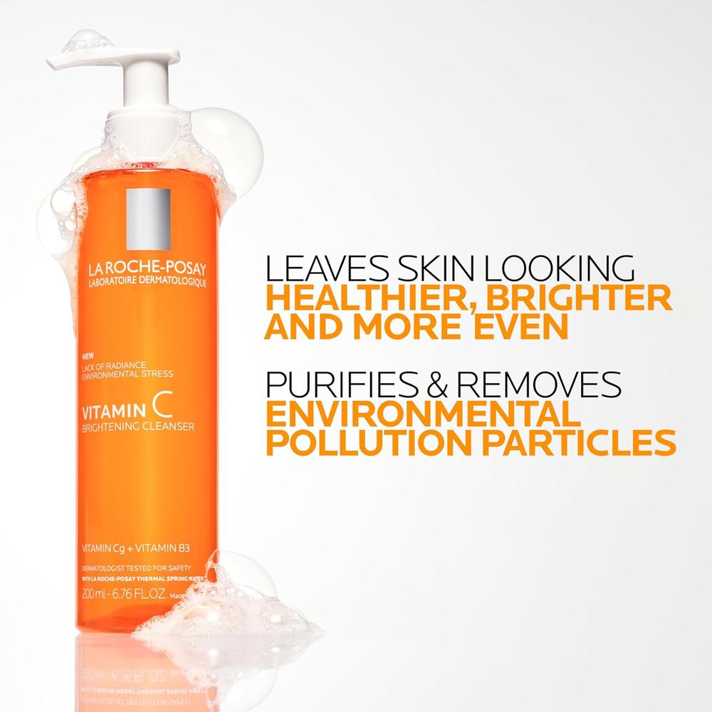 GEL LIMPIADOR FACIAL ILUMINADOR VITAMINA C LA ROCHE-POSAY 6.7 OZ / 200 ML - 5