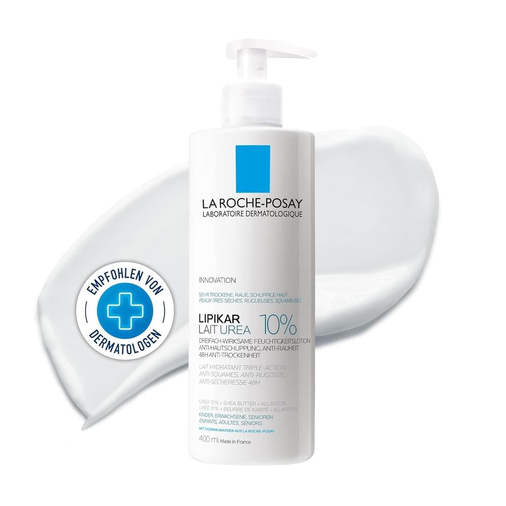 LOCIÓN CORPORAL SUAVIZANTE UREA 10% LIPIKAR LA ROCHE-POSAY 13.5 OZ / 400 ML - 1