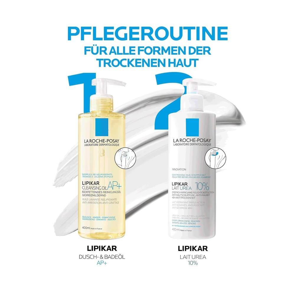 LOCIÓN CORPORAL SUAVIZANTE UREA 10% LIPIKAR LA ROCHE-POSAY 13.5 OZ / 400 ML - 5